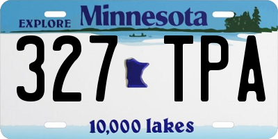 MN license plate 327TPA