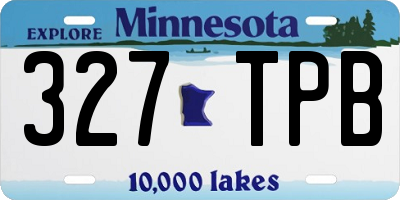 MN license plate 327TPB