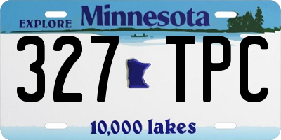 MN license plate 327TPC