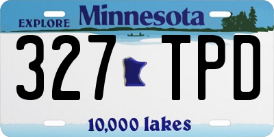 MN license plate 327TPD