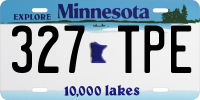 MN license plate 327TPE