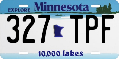 MN license plate 327TPF