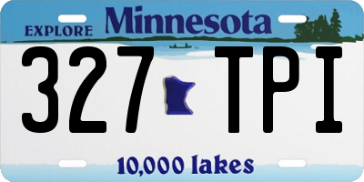 MN license plate 327TPI