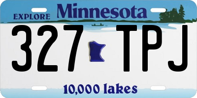 MN license plate 327TPJ