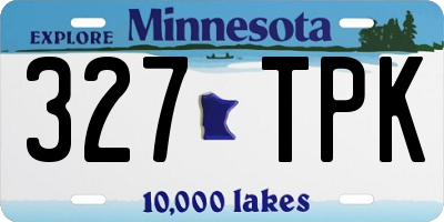 MN license plate 327TPK