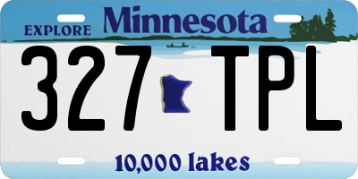 MN license plate 327TPL