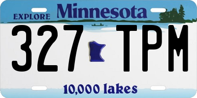 MN license plate 327TPM