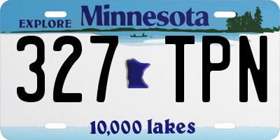 MN license plate 327TPN