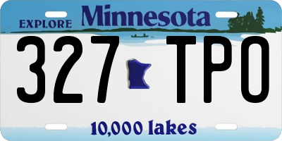 MN license plate 327TPO