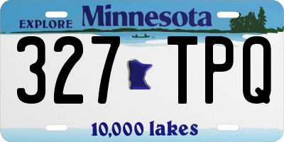 MN license plate 327TPQ