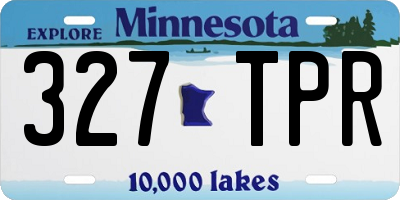 MN license plate 327TPR