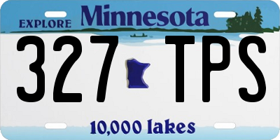 MN license plate 327TPS