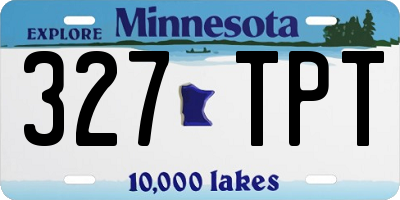 MN license plate 327TPT