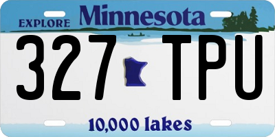 MN license plate 327TPU