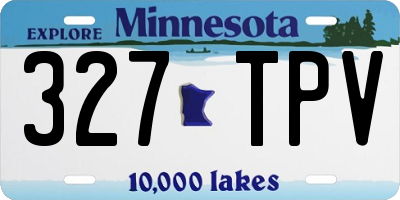 MN license plate 327TPV