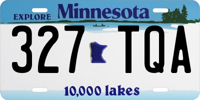MN license plate 327TQA