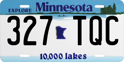 MN license plate 327TQC