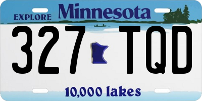 MN license plate 327TQD