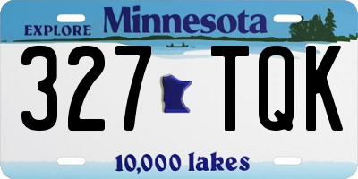 MN license plate 327TQK
