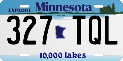 MN license plate 327TQL