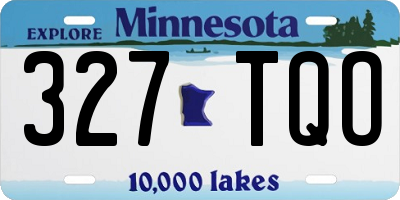 MN license plate 327TQO