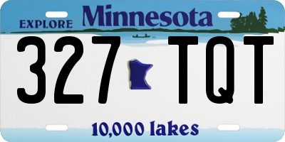 MN license plate 327TQT