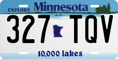 MN license plate 327TQV
