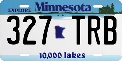 MN license plate 327TRB