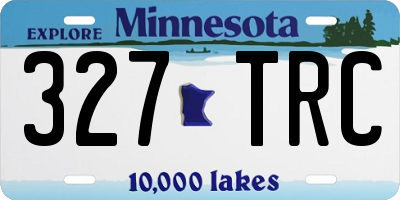 MN license plate 327TRC