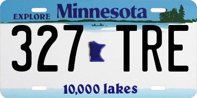 MN license plate 327TRE