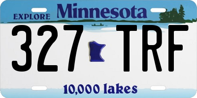 MN license plate 327TRF