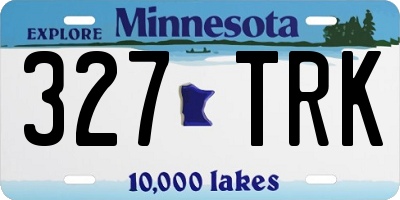 MN license plate 327TRK
