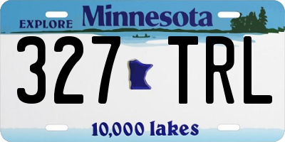MN license plate 327TRL