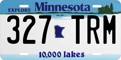 MN license plate 327TRM