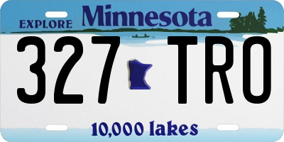 MN license plate 327TRO