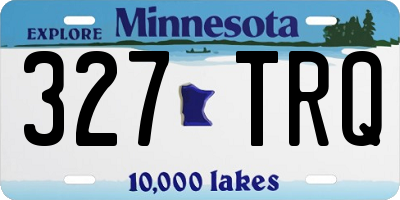 MN license plate 327TRQ