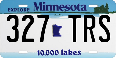 MN license plate 327TRS
