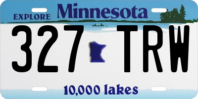 MN license plate 327TRW