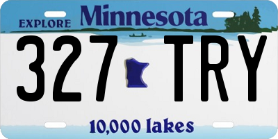 MN license plate 327TRY