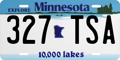 MN license plate 327TSA