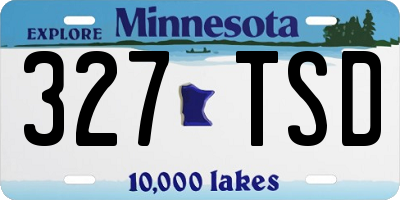 MN license plate 327TSD