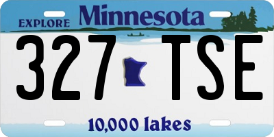 MN license plate 327TSE