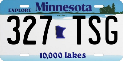 MN license plate 327TSG