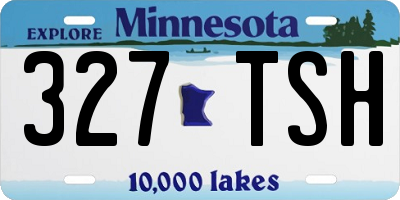 MN license plate 327TSH