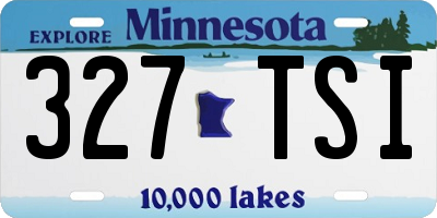 MN license plate 327TSI