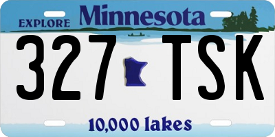 MN license plate 327TSK