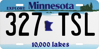 MN license plate 327TSL