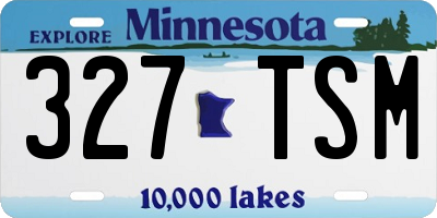 MN license plate 327TSM