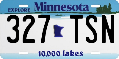 MN license plate 327TSN