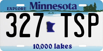 MN license plate 327TSP